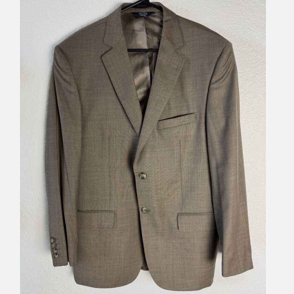 Pronto Uomo Brown Platinum 100% Wool Mens Blazer Sport Coat Suit Jacket